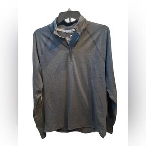 ❤️ GAPFIT GAP FIT GREY BRUSHED TECH JERSEY QUARTER ZIP JACKET SIZE SMALL